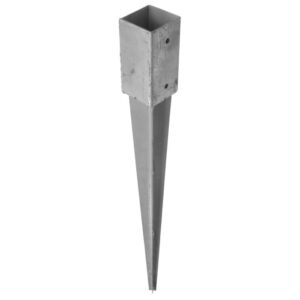 Paalhouder met punt  71x 71x750 thermisch verzinkt