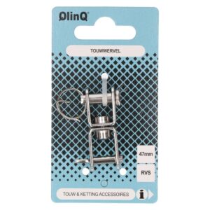 QlinQ touwwervel 47mm rvs