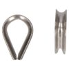 QlinQ puntkous 4mm groef rvs; 2 per verp