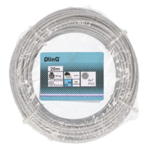 QlinQ waslijndraad geplastificeerd stalen kern; rol 20 meter