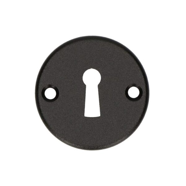 QlinQ sleutelgatplaat rond 50mm aluminium zwart; blister