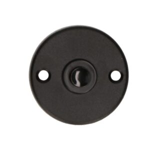 QlinQ beldrukker rond 50mm aluminium zwart; blister