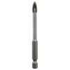 REX glasboor met hardmetalen punt 4 x 70 mm 4-snijder quick-lock