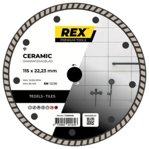 productafbeelding_54586_11.jpg REX Ceramic diamant tegelzaagblad 115mm asgat 22.23 tegels/natuursteen
