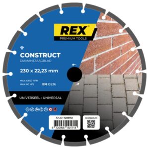 REX Construct diamantzaagblad 230mm asgat 22.23mm universeel gebruik