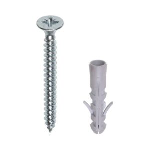 QlinQ rail bevestigingsset schroef verzinkt met plug; set van 20 stuks