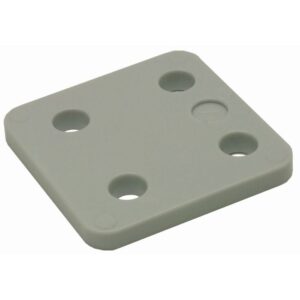 GB drukplaat zonder sleuf 7 x70x70mm grijs etiket; 48 per zak