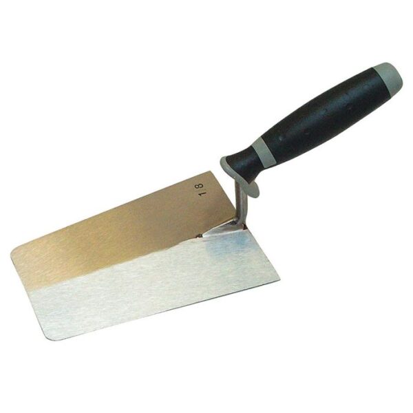 Super Prof stukadoorstroffel recht afgerond 140mm rvs SG