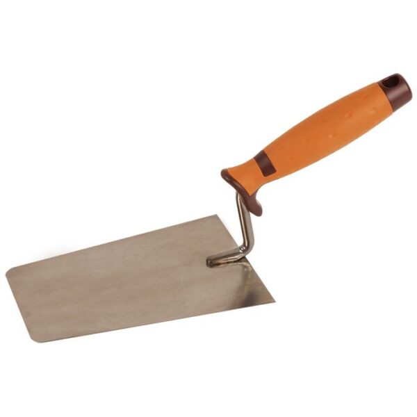 Super Prof Eco stukadoorstroffel recht afgerond 180mm rvs SG
