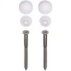 FISI closet beves.set DIN7997 6.0x60 A2 pz, rozet en afdekkap wit; 2st
