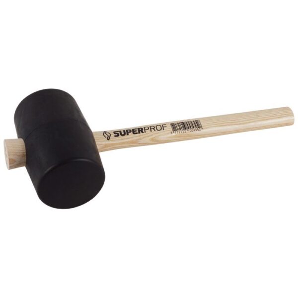 productafbeelding_63946.jpg Super Prof rubber hamer vlak zwart diam. 75mm