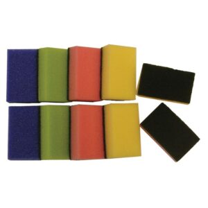 Super Prof schuurspons assorti kleur 90x58x30mm 10 stuks per verp