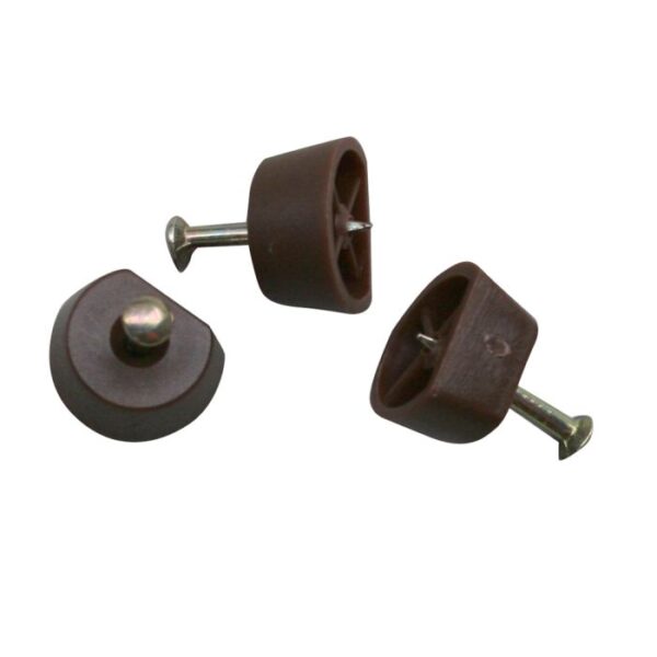 QlinQ kastplankdrager met nagel 15mm bruin; 16 per verp