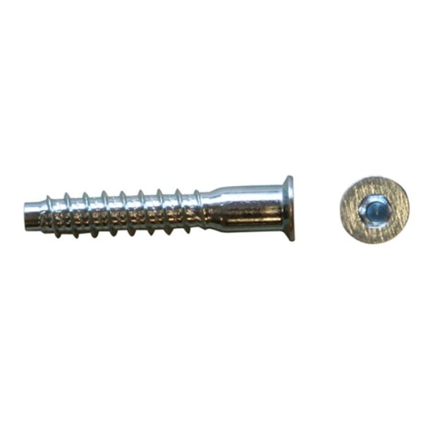 QlinQ meubelverbindingsschroef 7x50mm verzinkt; 10 per verp