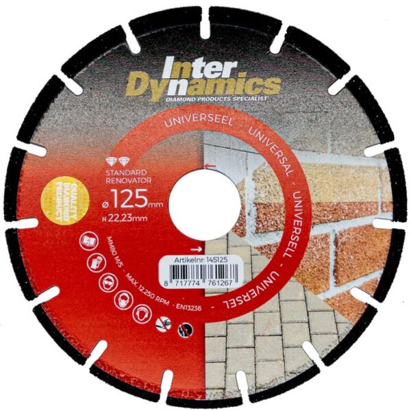 InterDynamics Universeel Standard Renovator 125mm asgat 22.23mm