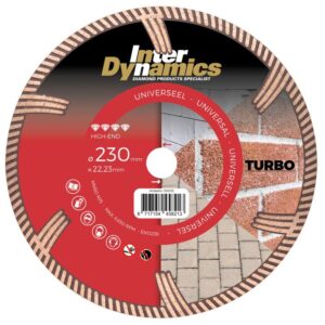 InterDynamics Universeel Turbo High-End diamantzaagblad 230mm, 22.23mm