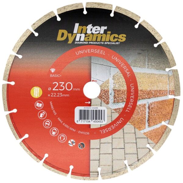 productafbeelding_7771_12.jpg InterDynamics Universeel Basic+ diamantzaagblad 230mm, 22.23mm