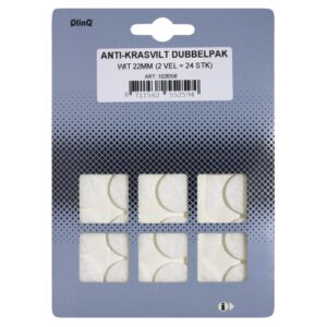 QlinQ zelfklevend anti-krasvilt Ø22mm wit;  2 vel met 12 stuks