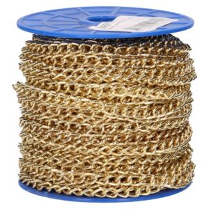 QlinQ pantserketting 1.5mm vermessingd; rol 25mtr
