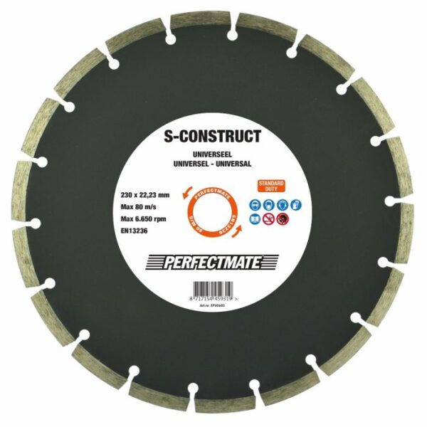 Perfectmate S-Construct diamantzaagblad 150mm asgat 22.23mm