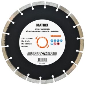 Perfectmate Matrix diamantzaagblad 230mm asgat 22.23mm