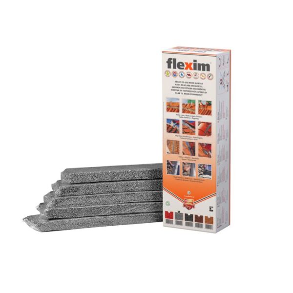 Flexim dakmortel 10 liter/4.5kg grijs; 5 strips per verp
