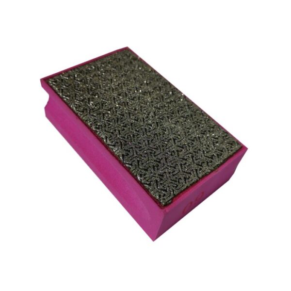 InterDynamics diamant handschuurblok 90x55 korrel 60 roze